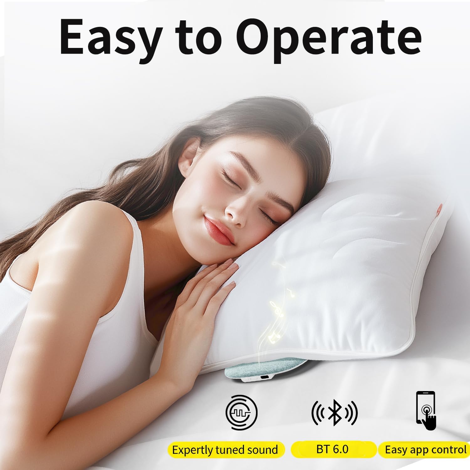 Pillow Speaker for Sleeping,Mini Bluetooth Under Pillow Speakers with White Noise & Timer, Wireless Sleep Aid with Stereo Bass Private Sleep Headphones for Side Sleepers-Light Green