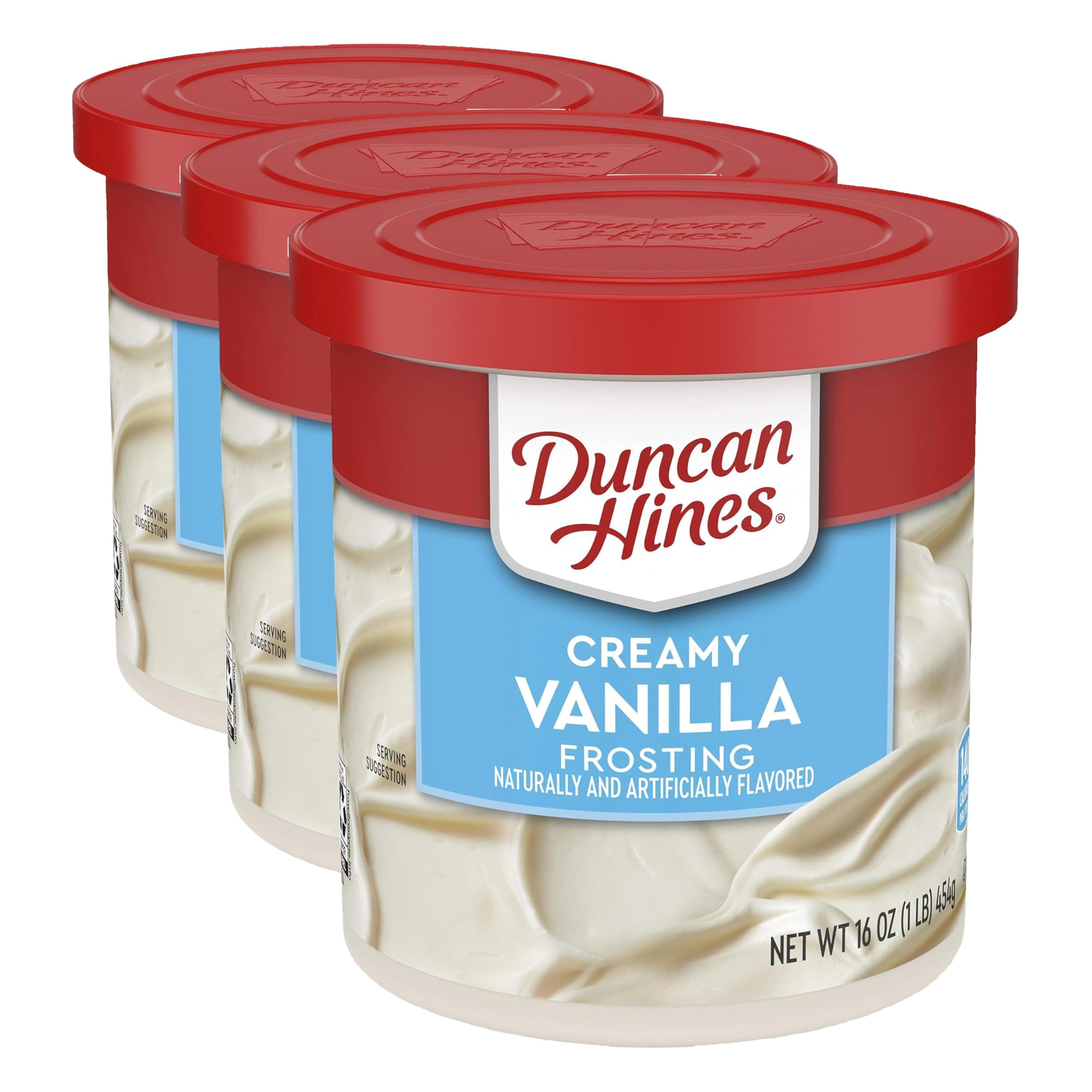 Duncan Hines Creamy Vanilla Frosting, 16 OZ (Pack of 3)