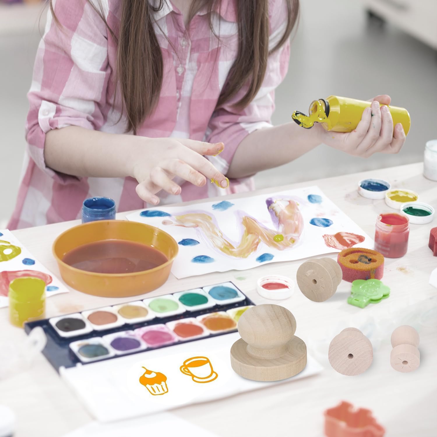 15 Manici Legno Per Timbri Fai Da Te - Pomelli Per Cassetti E Goffratura - Foto 12