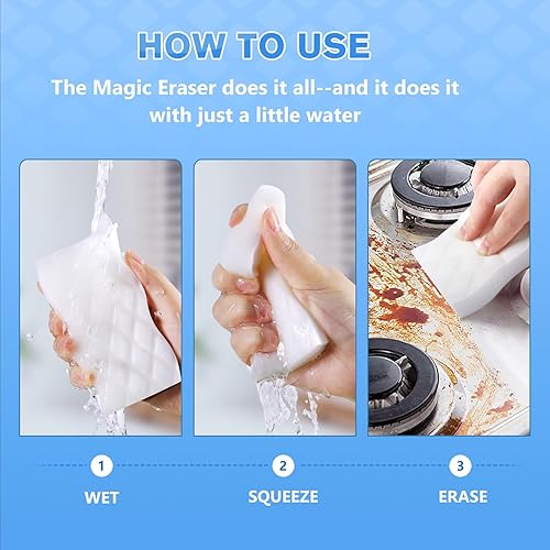 Miniatura 11 de Squish Magic Eraser Sponge, paquete de 18 almohadillas de limpieza para paredes, horno, cocina y limpiador de zapatos con espuma de melamina