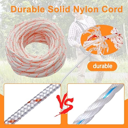 Miniatura 2 de Mtanlo Cuerda de arranque de retroceso de 0.177 in, cuerda de tracción de 32.8 ft, cortadora de cepillo, cortacésped para motosierra Stihl, cable de