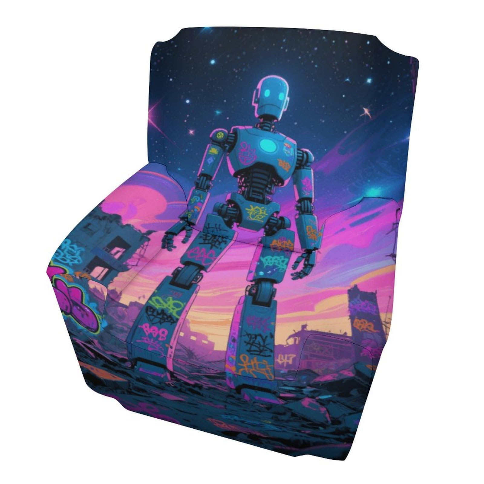 Fekiloot Style Graffiti Robot Couch Cover Sofa Cover Sofa Slipcover
