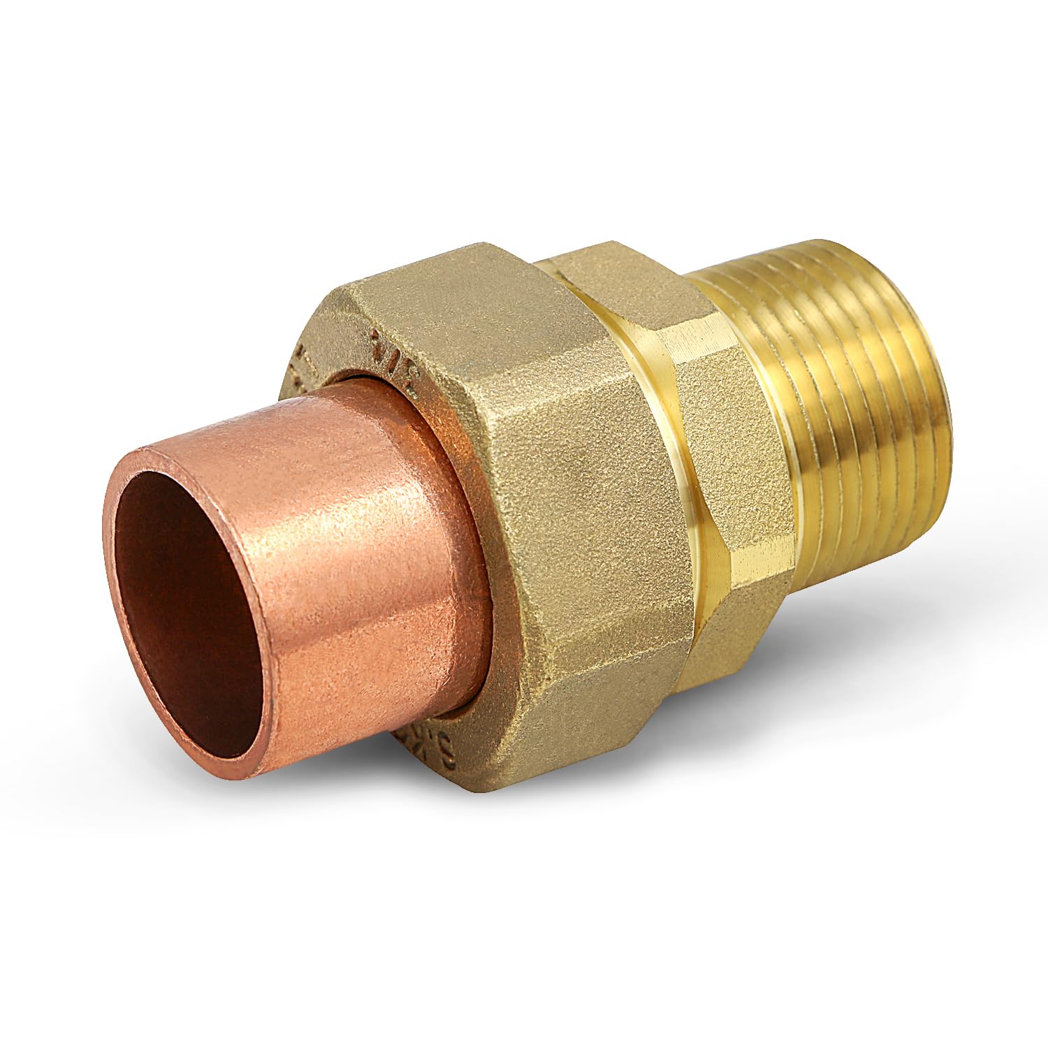 DDNV0001 1" Lead Free Copper Union Fitting with Sweat to Male Threaded Connects