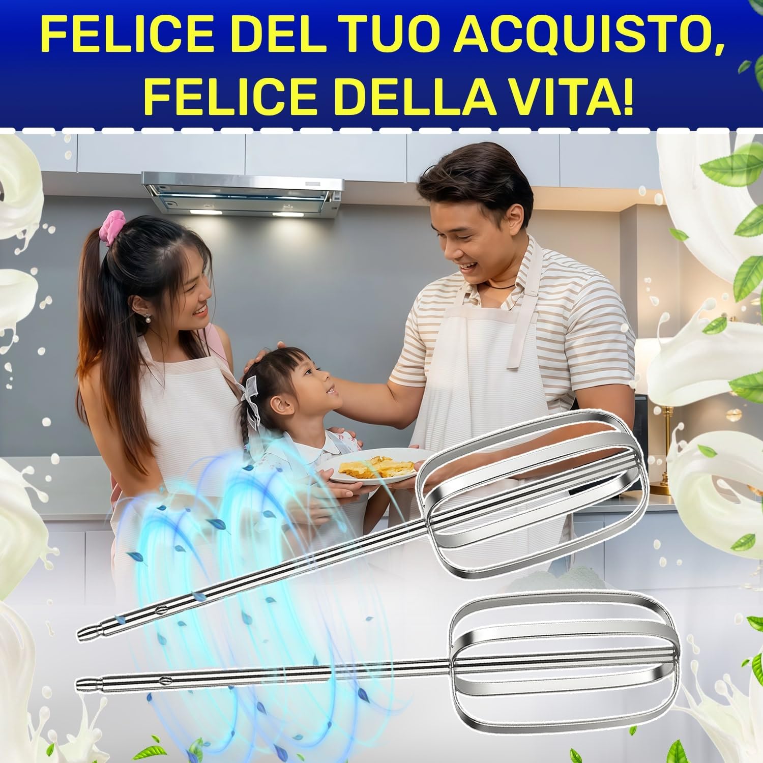 MONTERAL 2 Pezzi Fruste per Sbattitore Elettrico con Codice Originale AS00003011 per Kenwood HMP50.000BK HMP50.000WH - Garanzia di 10 Anni