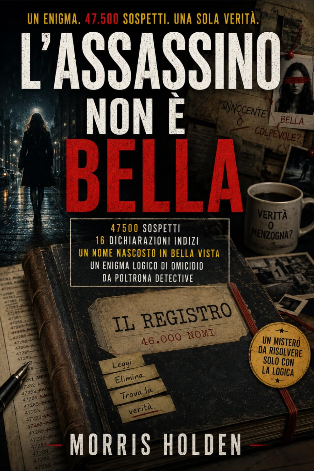 L'assassino non è Bella: 47500 sospetti 16 dichiarazioni indizi un nome nascosto in bella vista | Un enigma logico di omicidio da poltrona detective