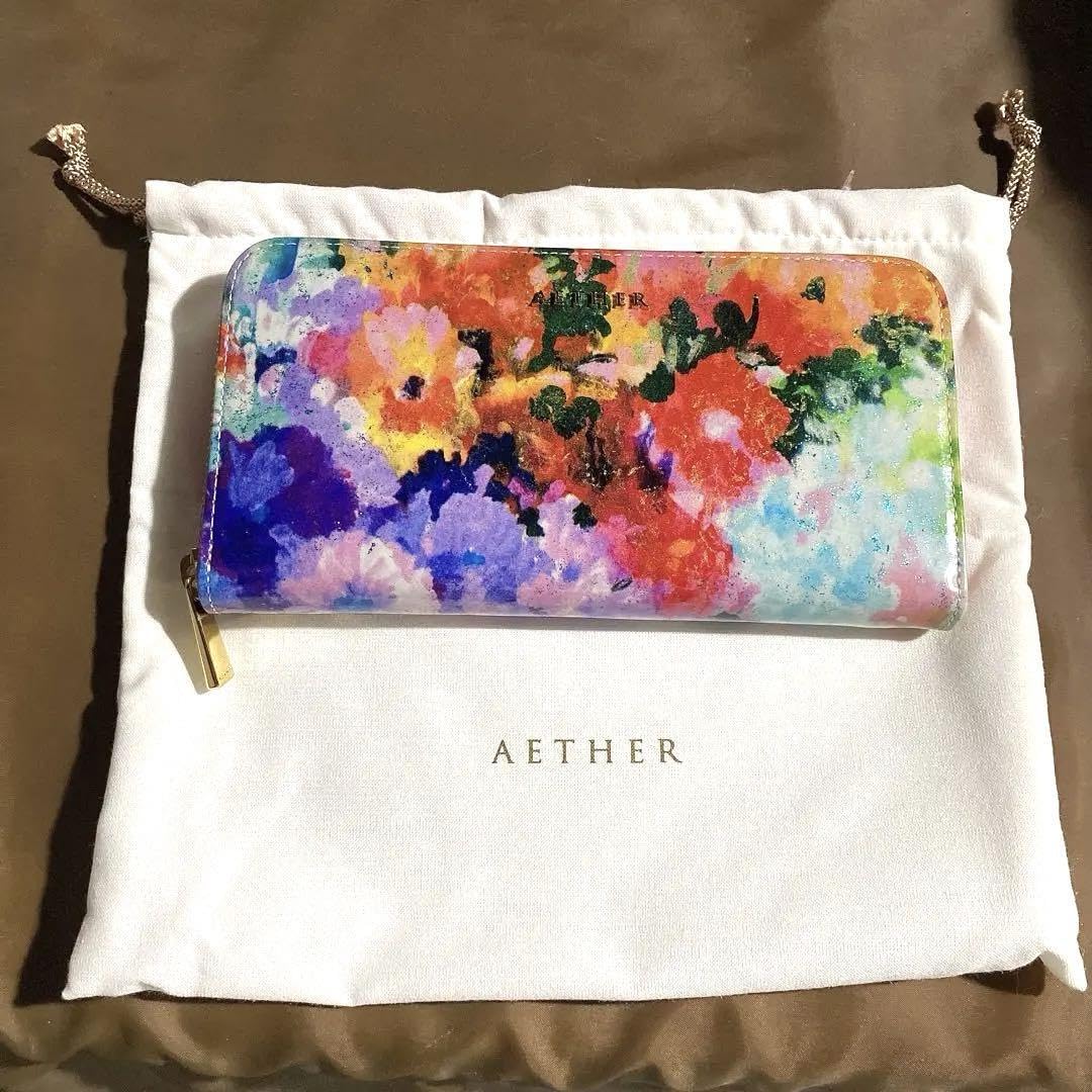 Amazon.co.jp: AETHER エーテル ラウンドファスナー長財布 フルール 
