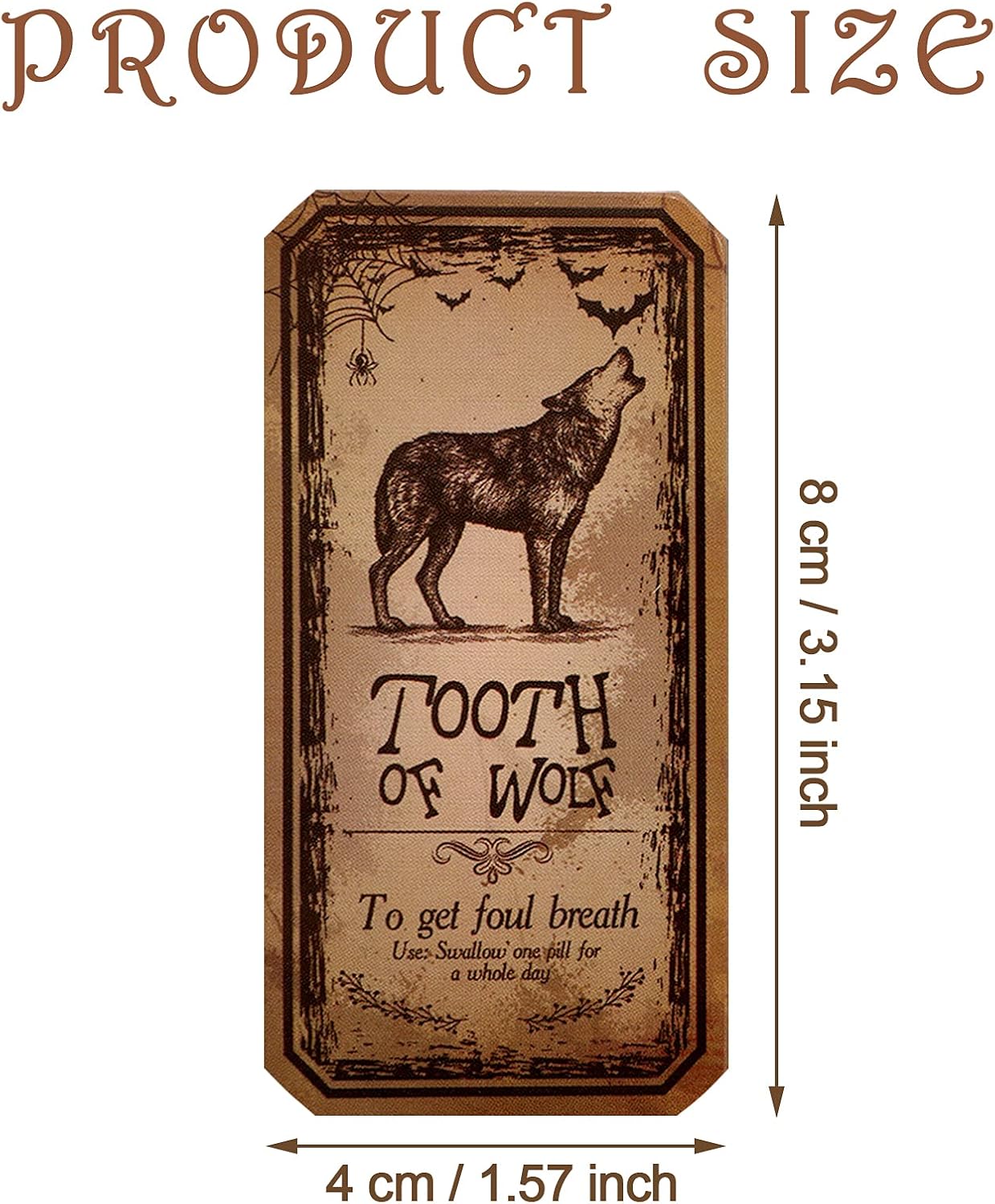 Buy 80 Pieces Creepy Halloween Animal Apothecary Bottle ...