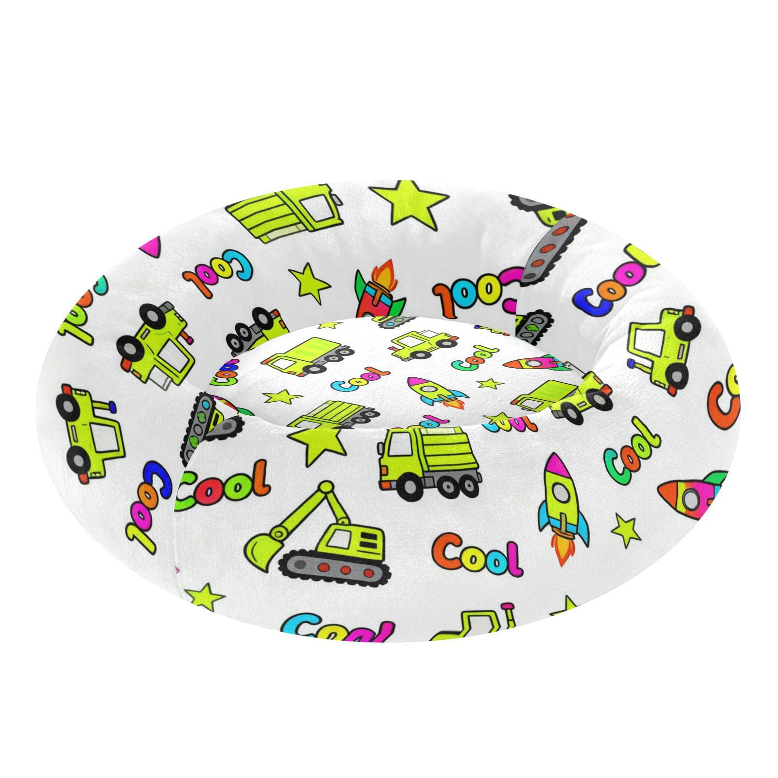 Coussin arc-en-ciel pour animaux de petite taille S Cool Cars lavable