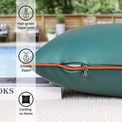 Miniatura 4 de howdy textile Fundas de almohada impermeables para exteriores, de piel de silicona, resistentes a la decoloración, resistentes a la decoloración,