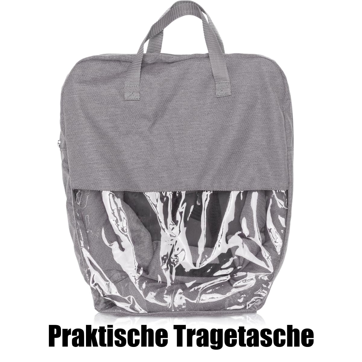 Faltbarer Tischsitz Hochstuhl Stuhlsitz bis 15kg praktisch für Zuhause und Unterwegs (Grau)
