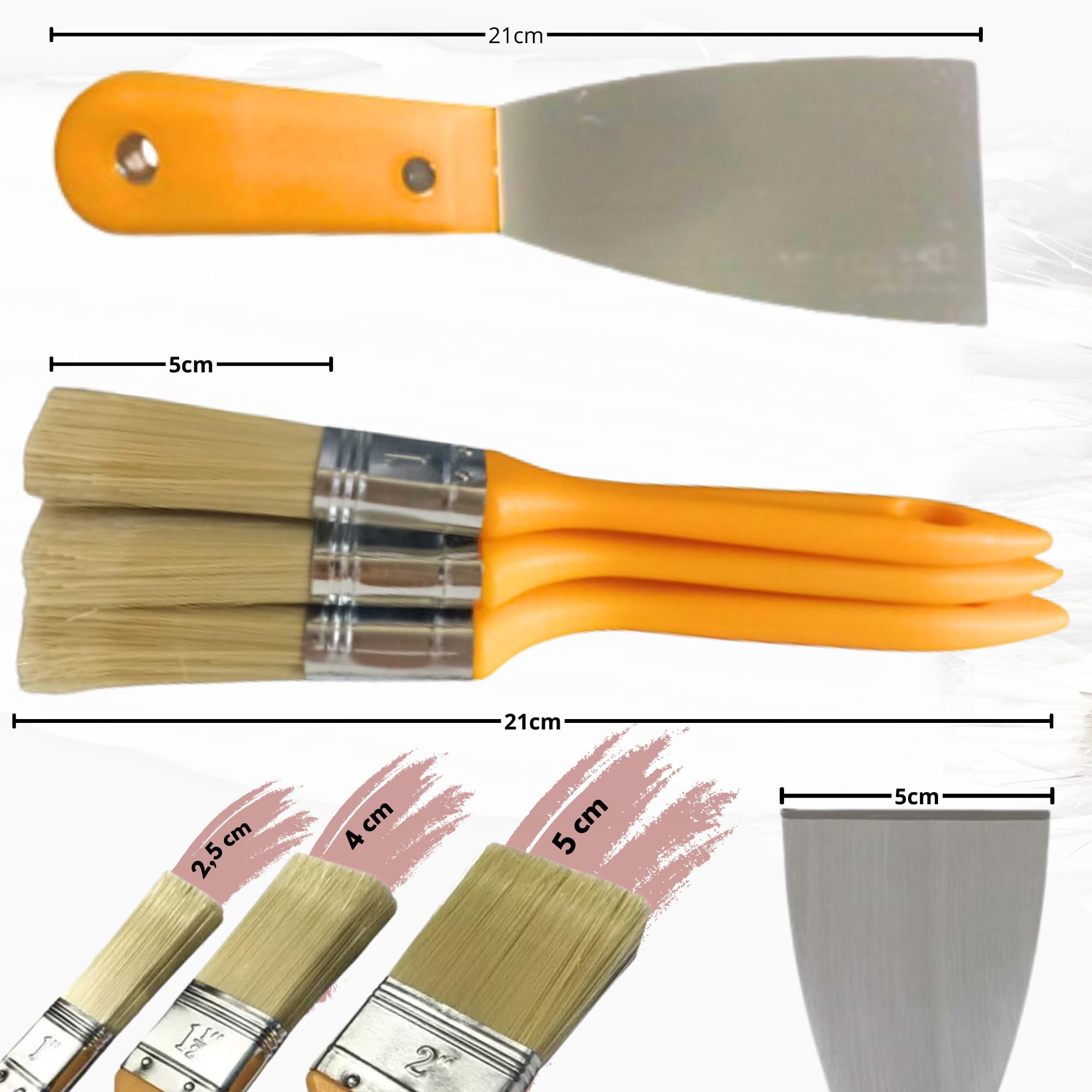 Brocha Pintura Set De Brochas Para Pintura Diferentes Tamaños