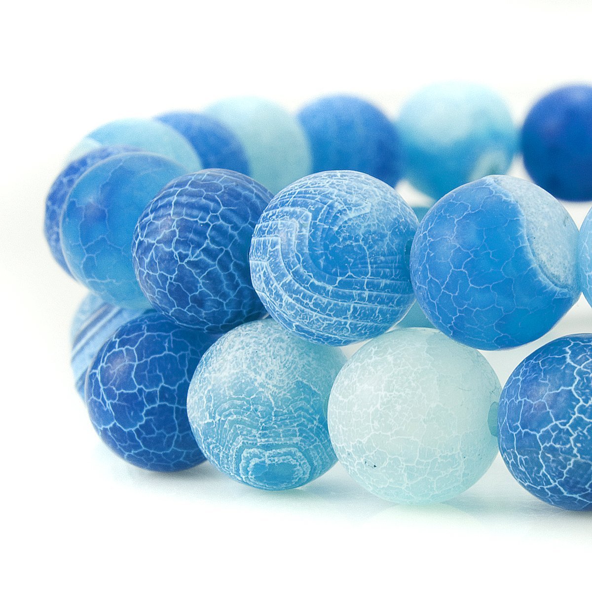 Blue Chalcedony Beads 6mm Round - Natural Gemstone Loose Beads For Jewelry Making (15 Inch Strand)