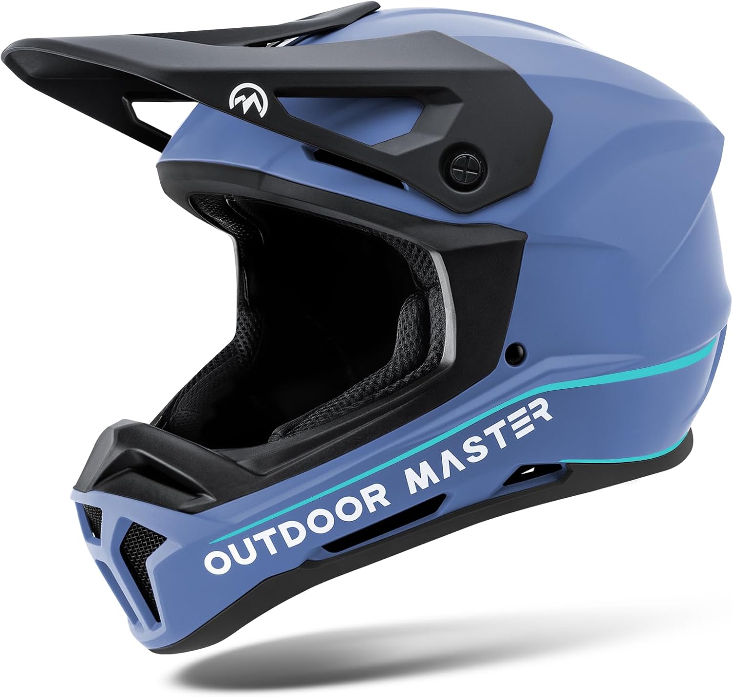 OutdoorMaster Full Face Mountain Bike Helmet for Men & Women - Durable, Impact Resistant, Ventilated, Adjustable Visor - Downhill Race BMX MTB Helmet