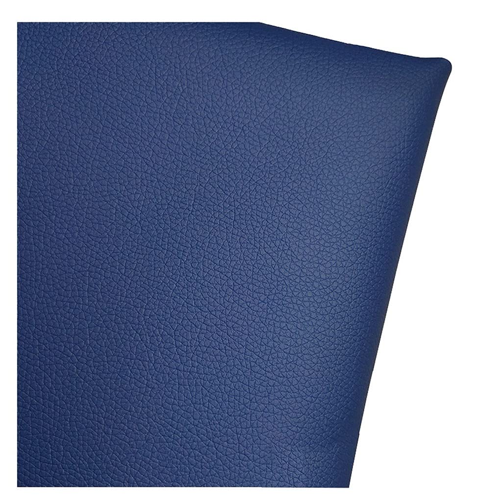 Tessuto da Tappezzeria in Similpelle Tessuto in Pelle PU, Rivestimento in Ecopelle Trama Artificiale Vinile Artigianato Materiale Venduto al Metro, per Riparazioni di Tappezzeria,1x1.6m(Royal blue,1.6