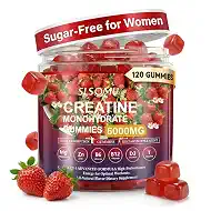Creatine for Women & Men, Creatine Monohydrate Gummies, 0 Sugar | 5000mg Pre-Workout, Muscle Strength & Energy Support, with L-Taurine, Zinc, B12 B6, Strawberry Flavor, Vegan - 120 Gummies