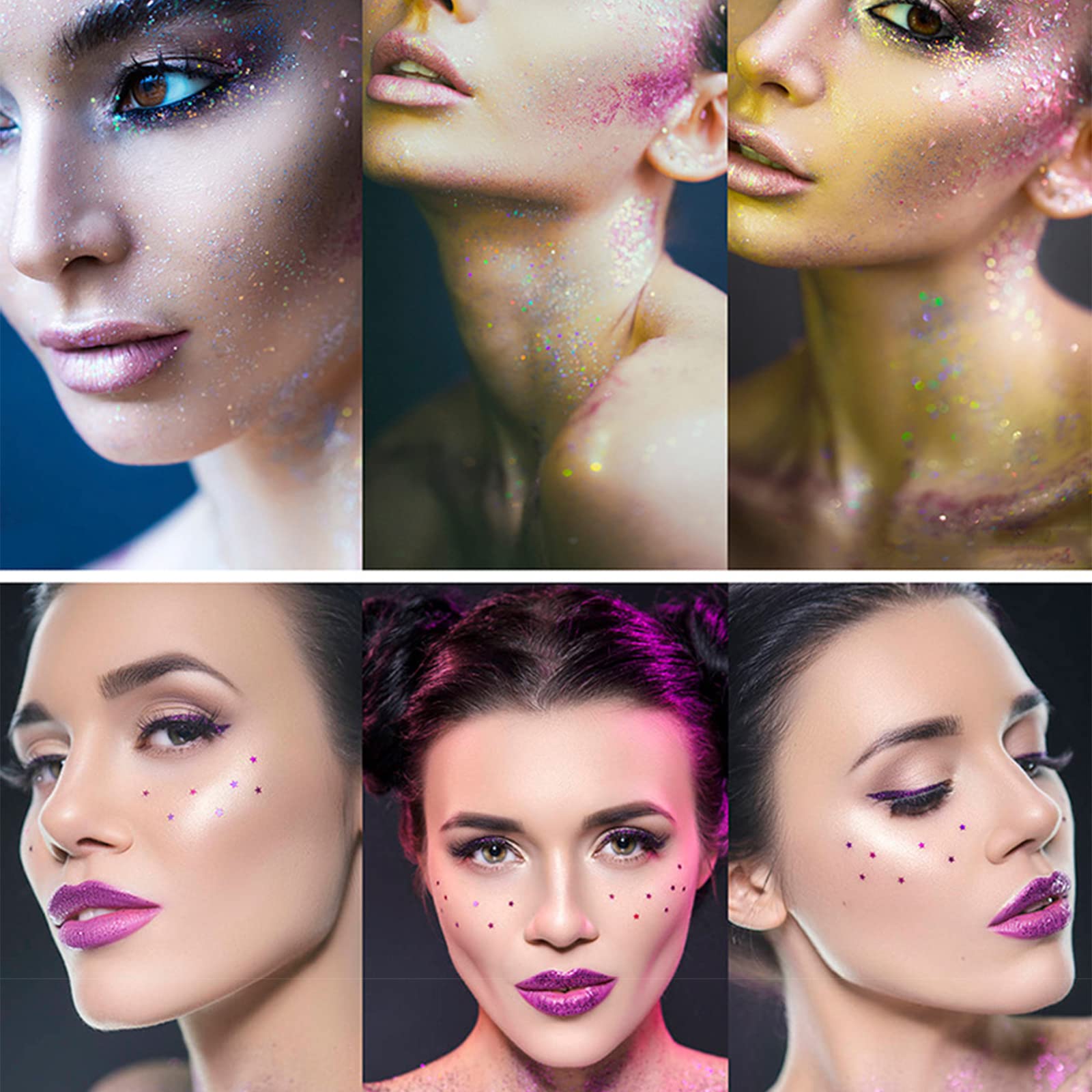 Pure Vie Glitzerpulver Für Nägel – 12 Farben, Chrome-Effekt, Für Nail Art & Body