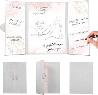 Lebaley Bridal Shower Decorations - Sliver Bride to Be Guest Book Alternative,Wedding Guest Book,Bachelorette Signature Book,Bridal Shower Guest Book,Bridal Shower Gifts for Wedding Party