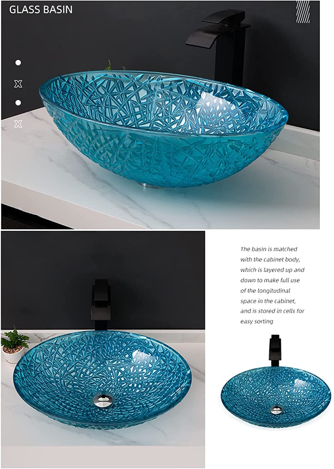 Badezimmer Waschbecken Set Mit Wasserhahn & Abfluss – 40,6 X 33 Cm, Matt Schwarz, Porzellan, Ovale Überbau-Spüle Für Die Theke