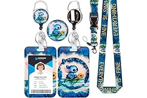 HASFINE Lanyard Badge Holder: Colorful Stitch Design for Nurses & Teachers