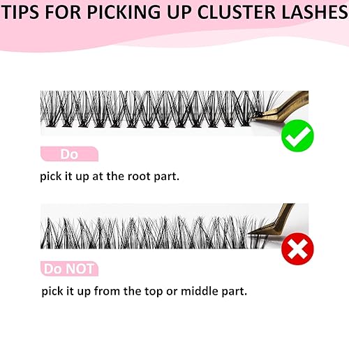 Miniatura 6 de Fowendia - 320 extensiones de pestañas individuales en racimo 30D40D, rizo D, 0.35-0.630 pulgadas, extensiones de pestañas postizas para bricolaje,