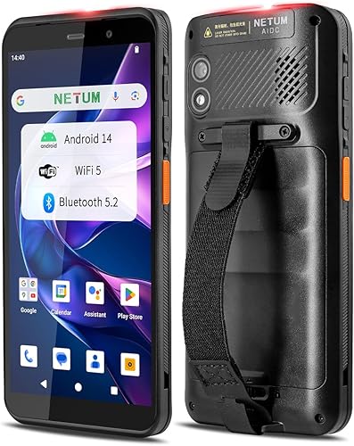 NETUM Android 14 Escáner de Código de Barras Portátil Computadora Móvil, Q900 con Motor Honeywell HS7, Escaneo 1D2D, Pantalla Táctil HD de 5.99",