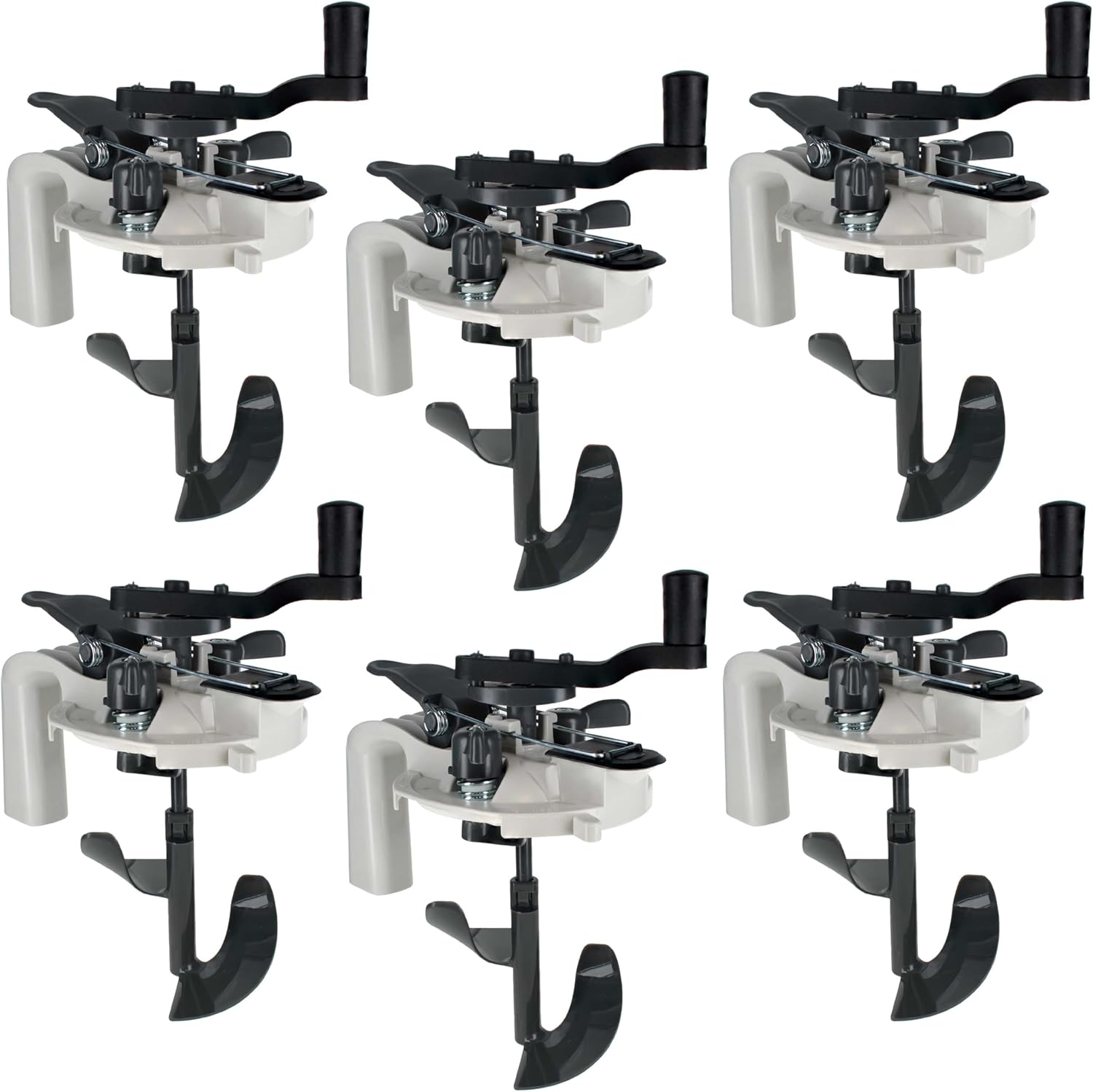 Master Elite Paint Can Mixing Lid & Pouring Spout, 1 Quart Size, Pack of 6 - Mix Blade for Easy, Mess-Free Stirring, Pouring Storing - Pistol Grip Handle, Stir Hand Crank, Drill, Paint Mixing Machine