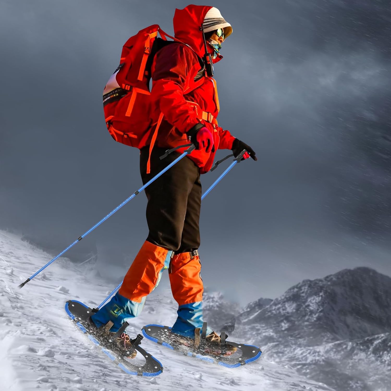 Ensemble Chaussures à Neige Yukon 930 Mountain Profile - Sac à Dos Et Bâtons Inclus, Taille 9x30, Neuf