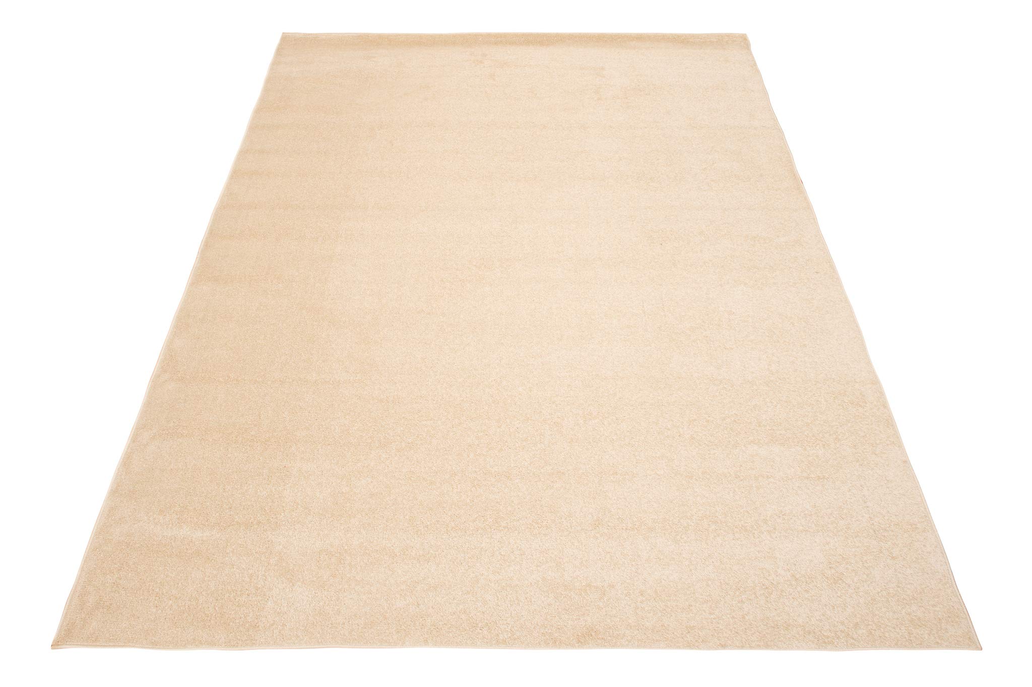Tapiso Florida dywan z krótkim włosiem, do sypialni, salonu, pokoju dziecięcego, pokoju młodzieżowego, beżowy, jednokolorowy, nowoczesny design, ÖKOTEX 200 x 290 cm