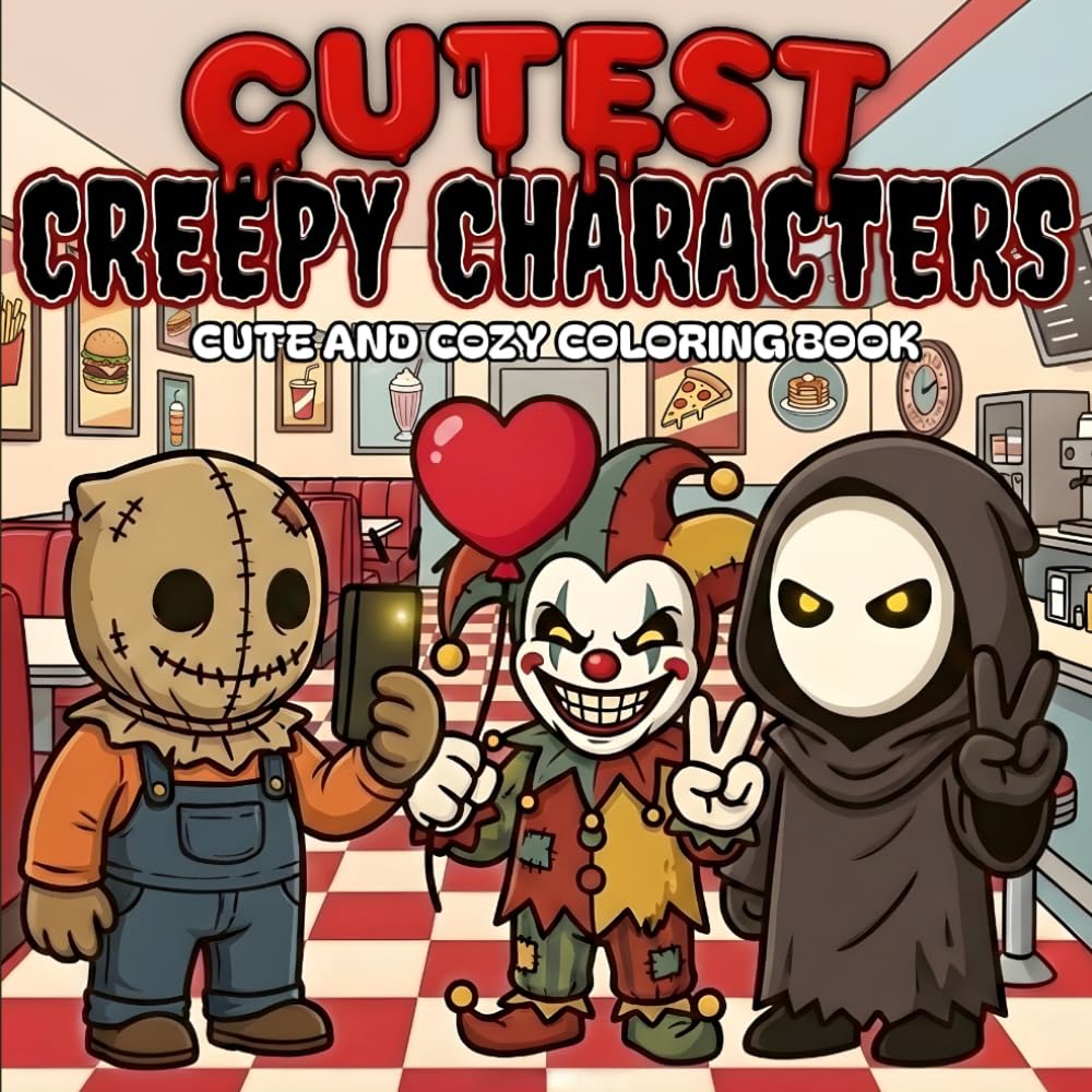 Cutest Creepy Characters Adult Coloring Book: A Spooky‑Cozy Kawaii Collection of Whimsical Monsters for Relaxation, Fun and Stress Relief