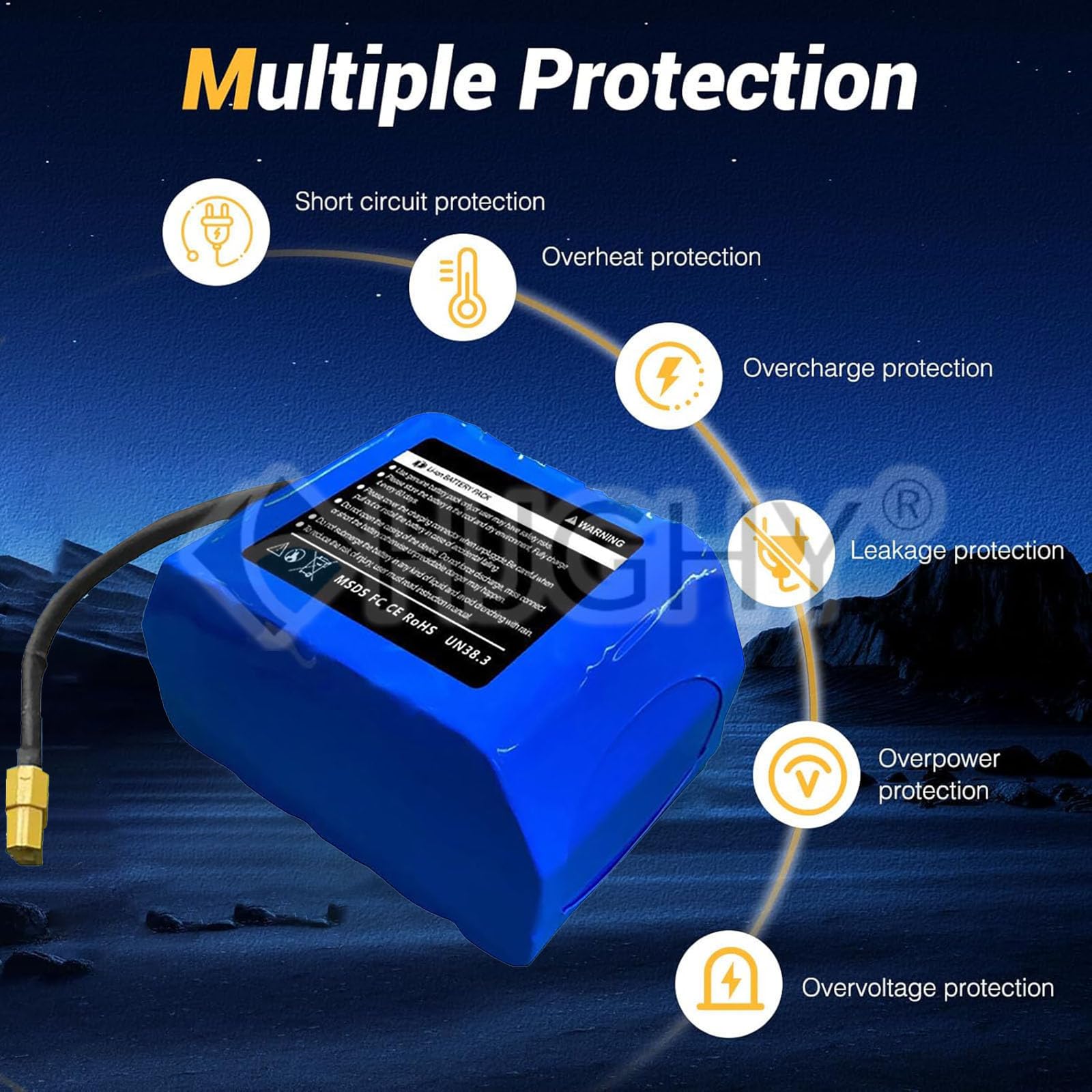 HJGHY Balance Car Lithium Battery 25.2V 4000mAh Twist Car Battery 29.4V 4000mAh Self-Balancing Boards Batteries for 0-117W Scooter Motor with XT60 Plug — view 6