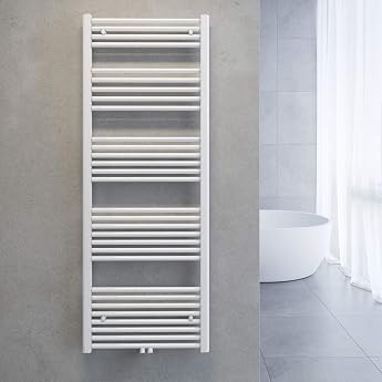SONNI Towel Radiator Middle Connection Straight White 60 x 160 cm