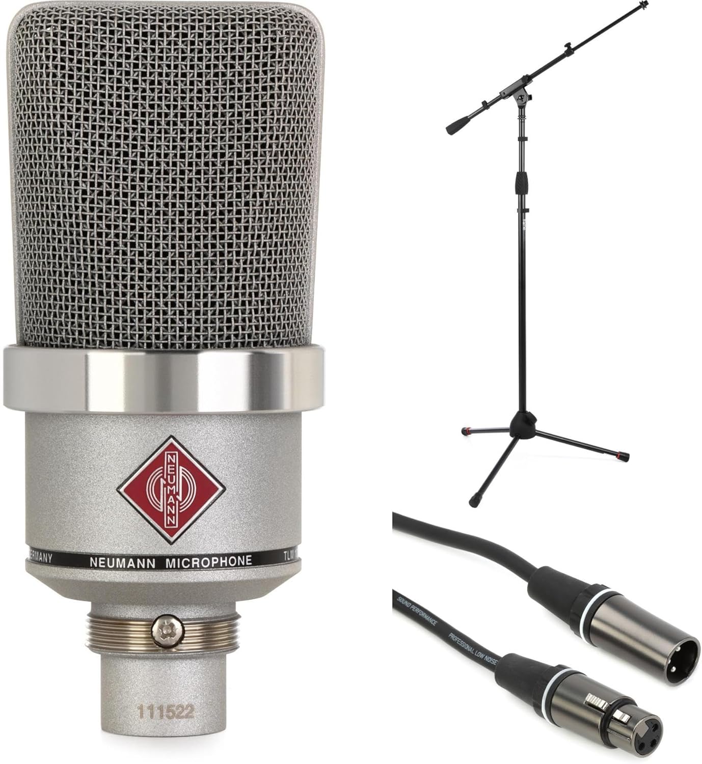Generic Neumann TLM 102 Package - Nickel Microphone with XLR Connector