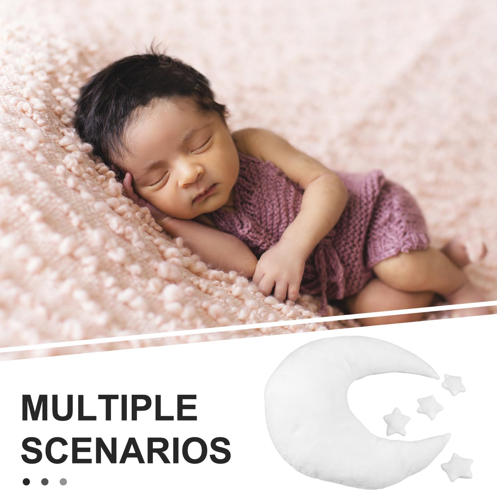 POPETPOP Set de Accesorios Material Suave y Seguro para Fotografía de Recién Nacidos de Terciopelo en Forma para Sesiones en Casa y Momentos Obsequios