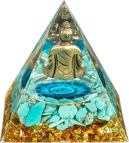 Miniatura 8 de Estatua de Buda, estatua de Buda Buda en cristal curativo, pirámide, figura de Buda, escultura de Buda, Buda de meditación, estatua de Buda, hecha a