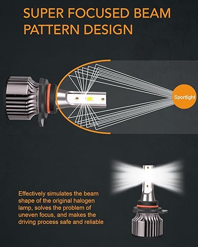 Miniatura 7 de NSDXCT Compatible con GMC Sierra 1500 2500 HD 3500 HD (2014 2015) bombillas LED para faros delanteros, haz altobajo 9012 + bombillas LED antiniebla