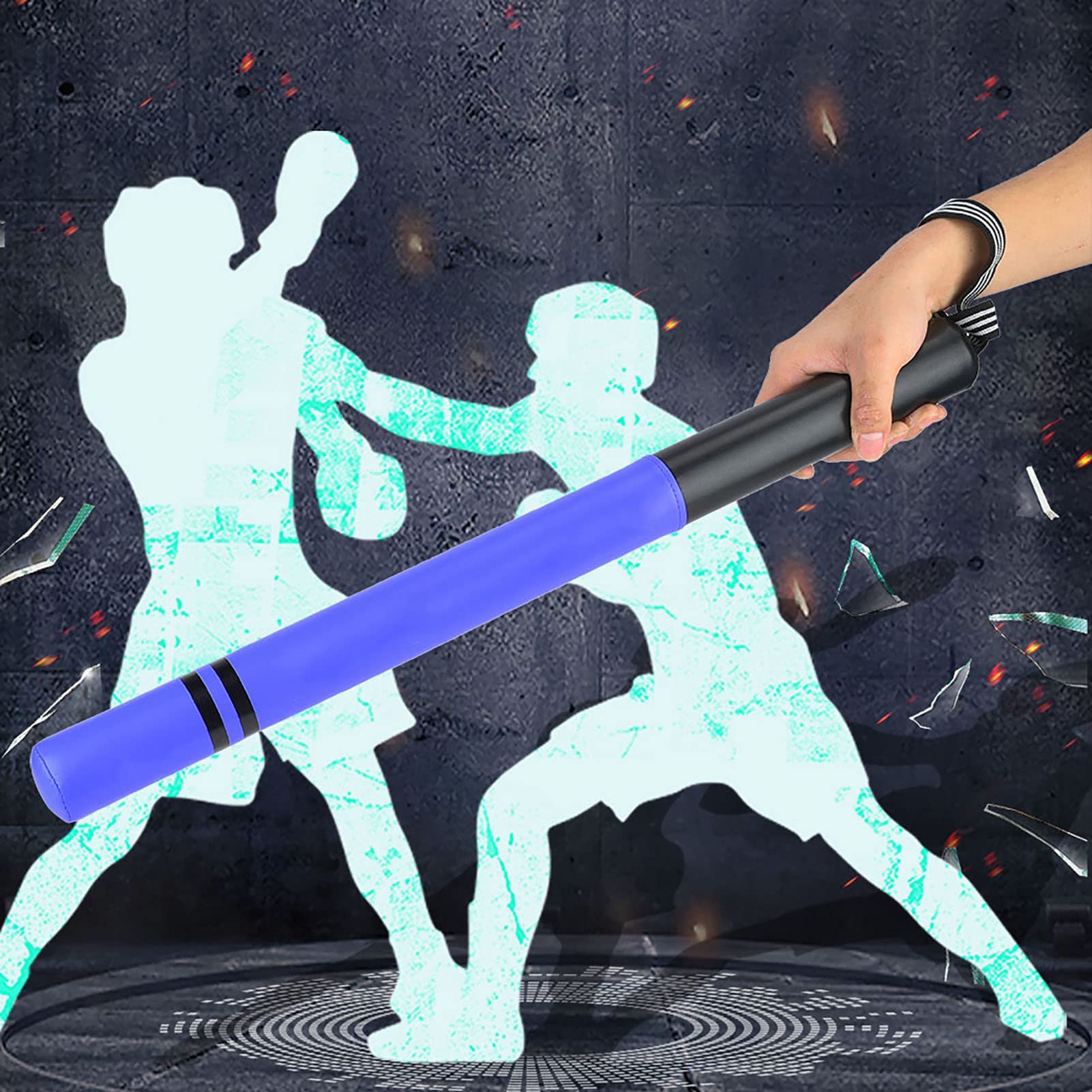 Boxing Stick Sparring Target Stick Strike Training Stick Fighting Striking Stick Boxing Target Trainingsgerät Für Boxen Kampfsport(Blau)