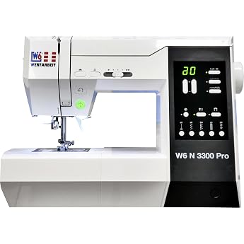 W6 Sewing Machine N 3300 Pro with 7 Segments/Dots Transporter, Adjustable Sewing Pressure Safety Function for Twin Needle, LE