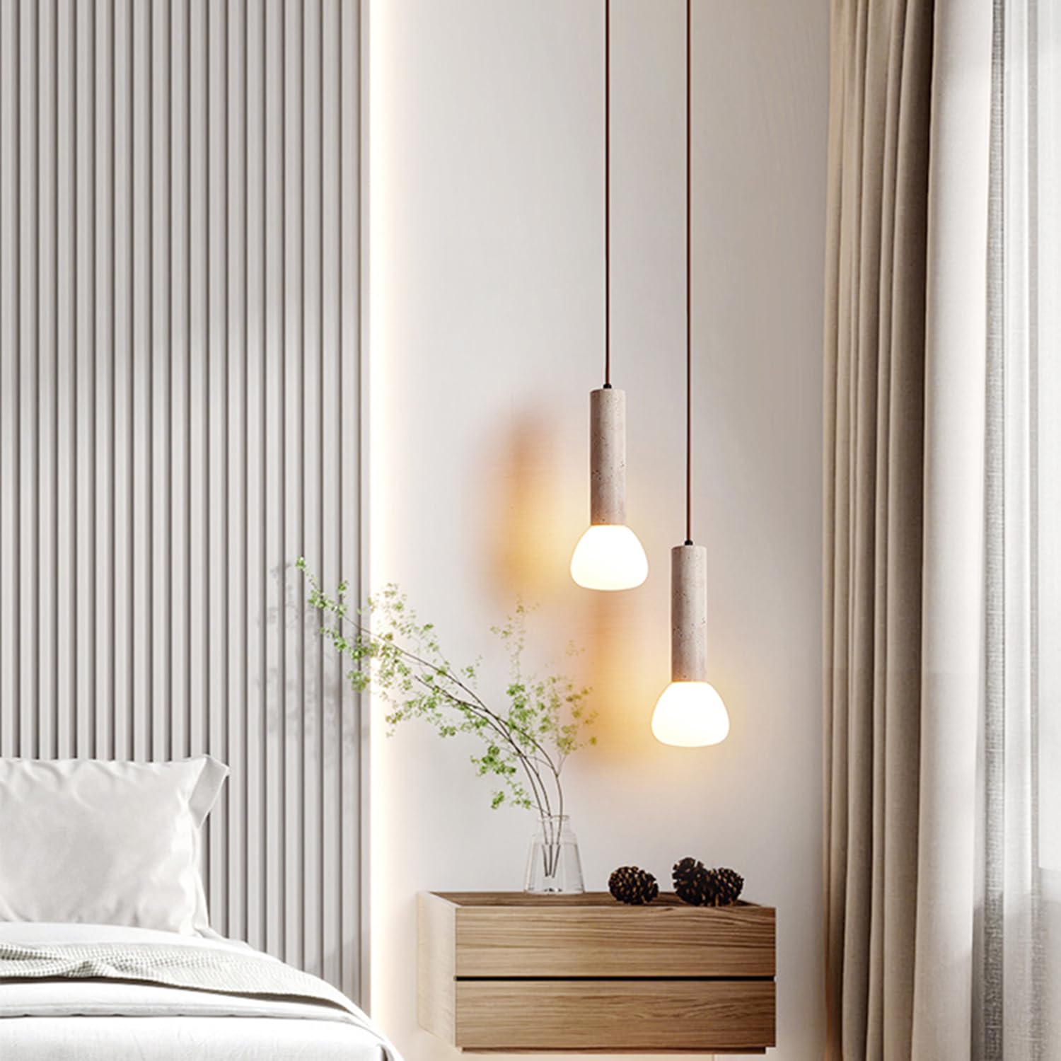 Lampada a sospensione for interni a testa singola con base a