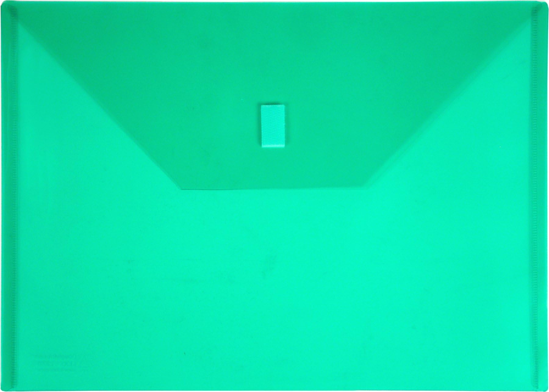 Lion Design-R-Line Poly Envelope,9 3/8 x 13 Inches, Transparent Green, Pack of 6 (22080-GR-6P)