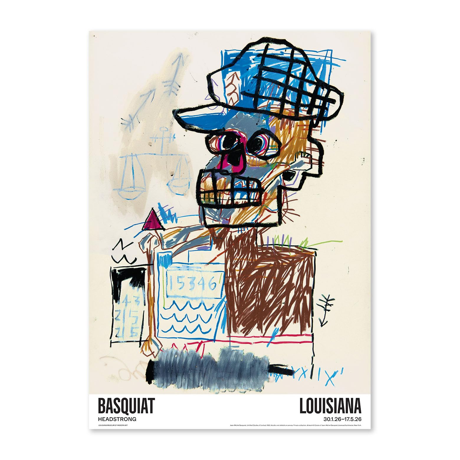 Danish Louisiana Poster Jean Michel Basquiat - Scales of Justice