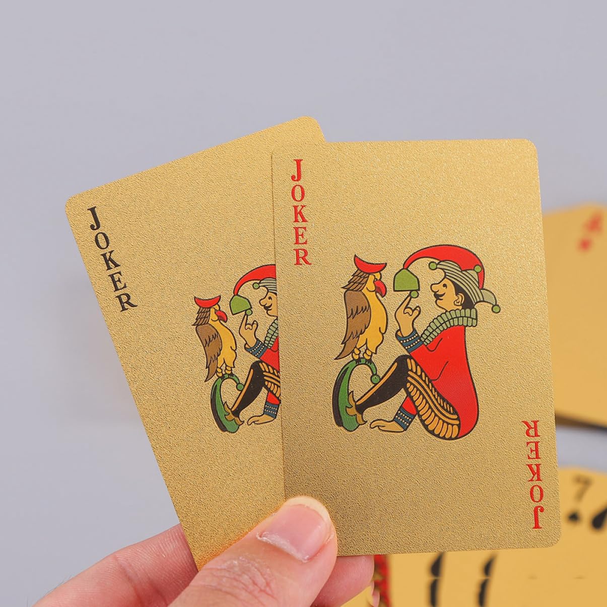 BESTonZON 3 Set Di Carte Da Gioco Impermeabili Carte Da Gioco D'Oro Carte Da Gioco Lucide Poker Gioco Di Intrattenimento Carte Trucco Gioco Di Partito Tally Carte Da Gioco Mazzo