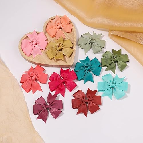 Miniatura 5 de Choicbaby Lazos para el pelo para niñas, lazos para el pelo de 3 pulgadas con cinta de grogrén para niñas pequeñas, accesorios para el cabello,
