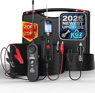 KGZ Z200 Automotive Power Circuit Probe Tester, 12/24V Electrical Short/Open Breaker Finder, 4-in-1 AC/DC Voltage/Resistance/Relay/Diode Tester, Wire Tracer with 40FT Cable, for 99% Cars