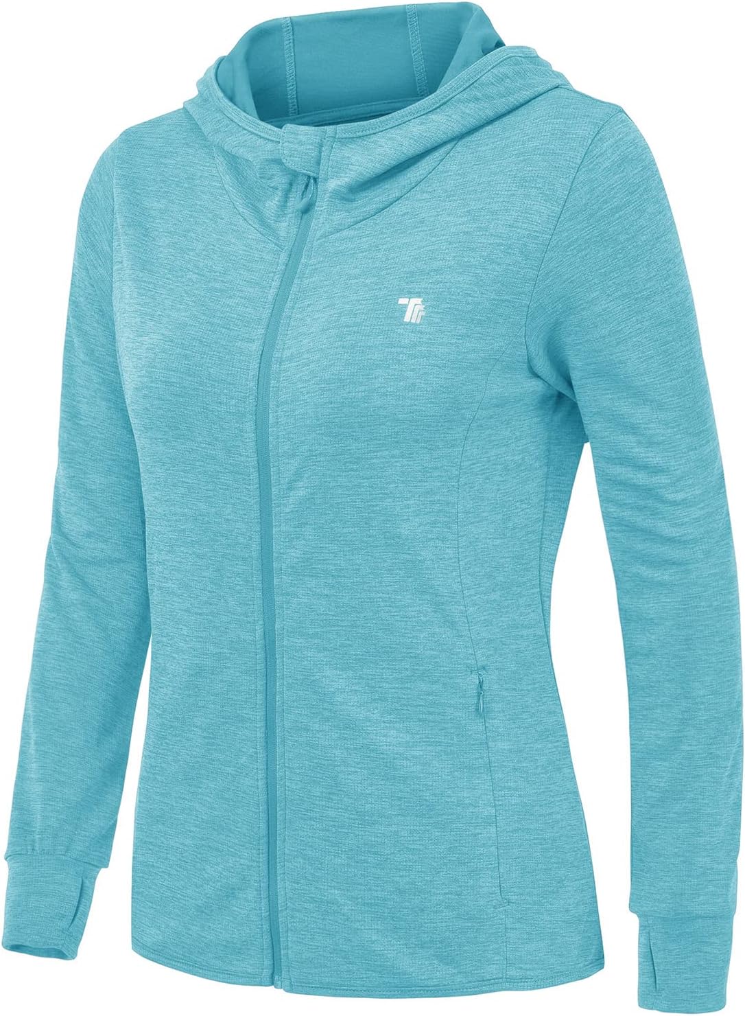 BGOWATU Women's UPF 50+ Sun Protection Long Sleeve Hoodie Full Zip Sweatshirts for Outdoor Hiking Running Cycling Fishing