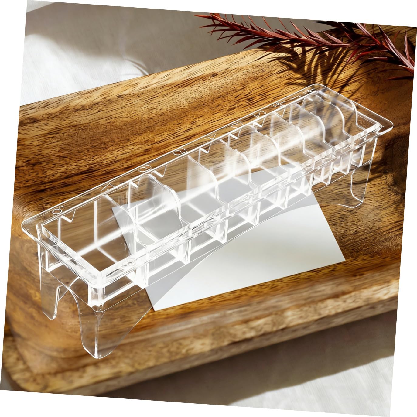 2Pcs Guide Comb Storage Box Plastic Guide Comb Organizer Rectangular Plastic Organizer for Salon Hair Clipper