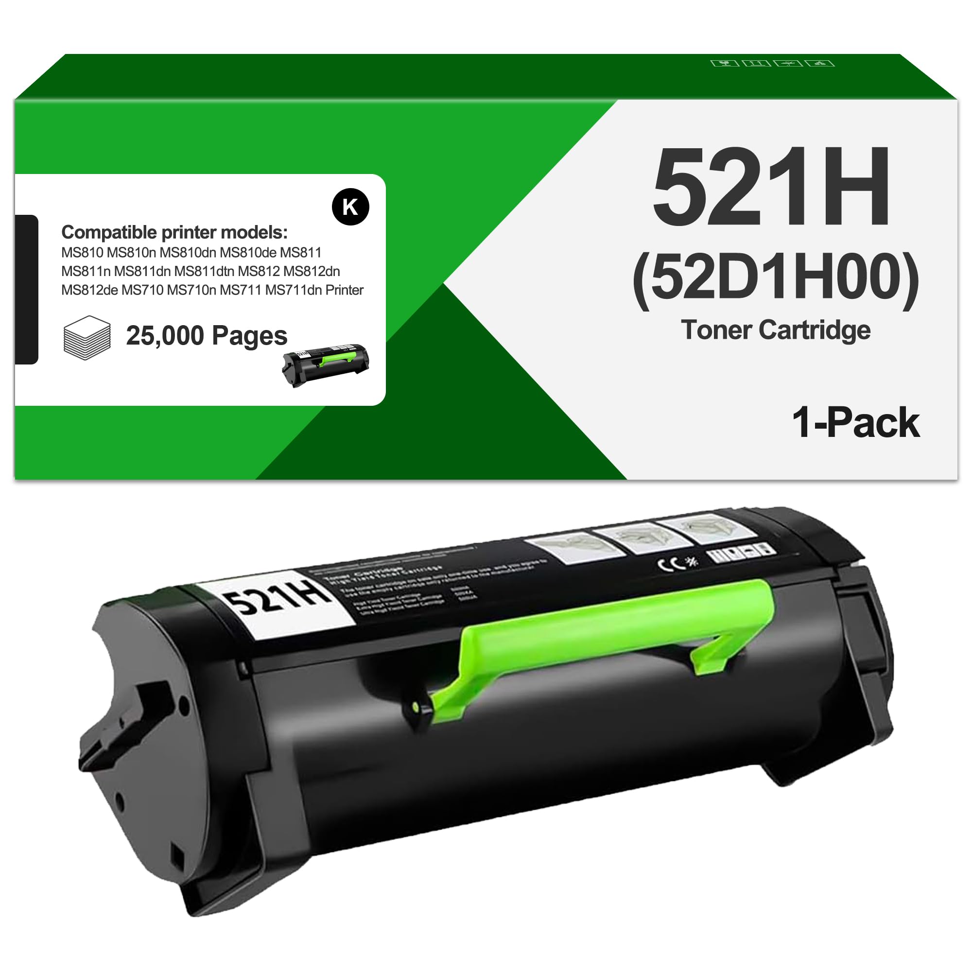 521H regenerowana kaseta z tonerem zamiennik do Lexmark 521H 52D1H00 współpracuje z MS710 MS711 MS810