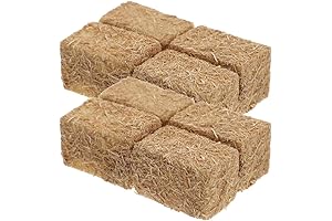 8PCS Mini Bales, 3CM Small Square Bales Decorative Styrene Faux Autumn Craft...