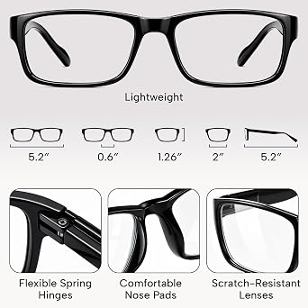 Gaoye - Blue-Light Filter, UV Protection - Readers with Rectangle Frames