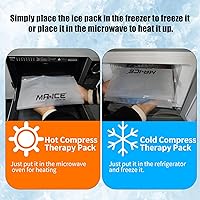 Vista 7 de MR.ICE Bolsa de hielo para el cuello para lesiones, bolsa fría reutilizable, bolsa de hielo de gel para cuello y hombros con respaldo de felpa