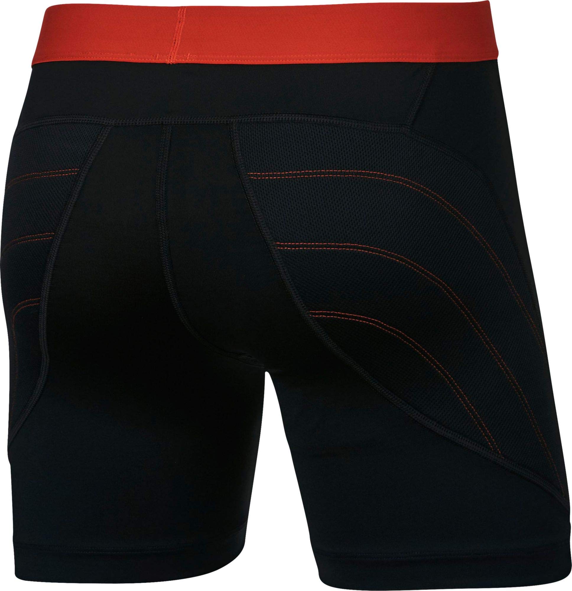 Nike Girls' Pro Sliding Shorts (S, Black/Max Orange)